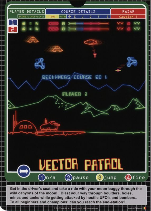 Vector Patrol box art for Vectrex